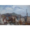 HERBO Fernand Peinture Française XXè Normandie Honfleur Et Son Port Huile sur Toile Signée Certificat d’authenticité | Biron 