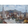 HERBO Fernand Peinture Française XXè Normandie Honfleur Et Son Port Huile sur Toile Signée Certificat d’authenticité | Biron 