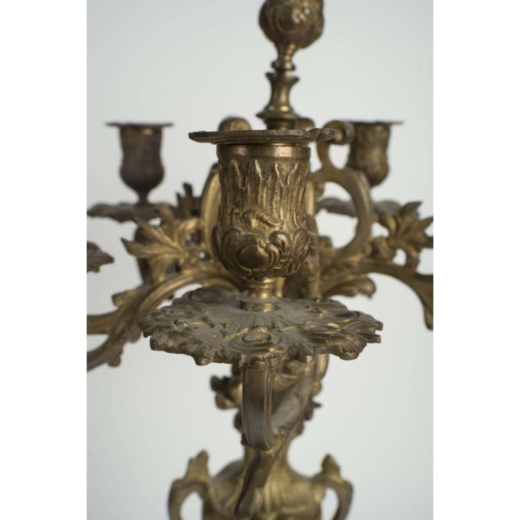 Importante paire de candélabres en bronze du XIXème siècle. | Biron 