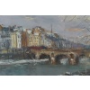 Serge Belloni (1925-2005) Le peintre de Paris – Le Pont Marie et l’Ile Saint-Louis sous la neige Huile sur toile vers 1960 | Biron 