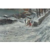 Serge Belloni (1925-2005) Le peintre de Paris – Le Pont Marie et l’Ile Saint-Louis sous la neige Huile sur toile vers 1960 | Biron 