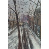 Serge Belloni (1925-2005) Le peintre de Paris – Le Pont Marie et l’Ile Saint-Louis sous la neige Huile sur toile vers 1960 | Biron 