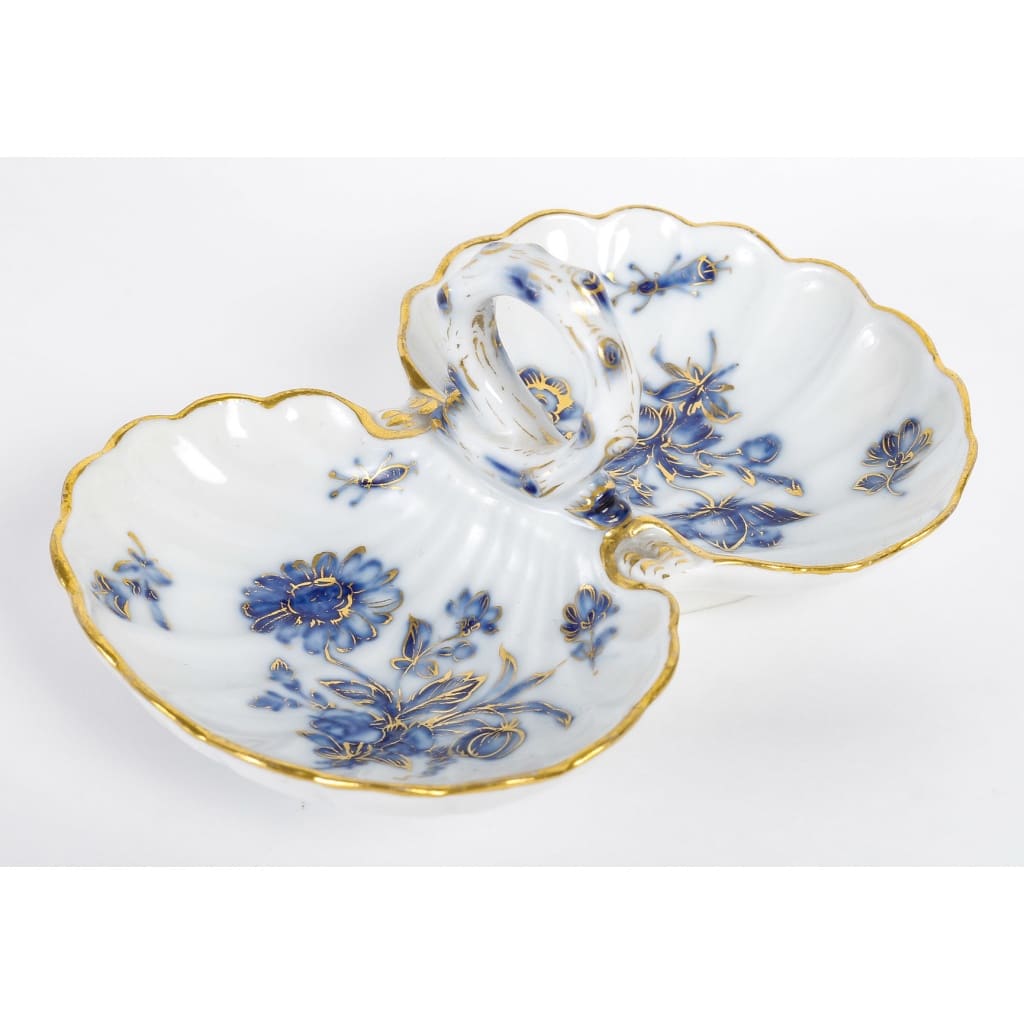 Rare Service de Table en Porcelaine Meissen – Floral bleu et dorée -78 Pièces – 1880 | Biron 
