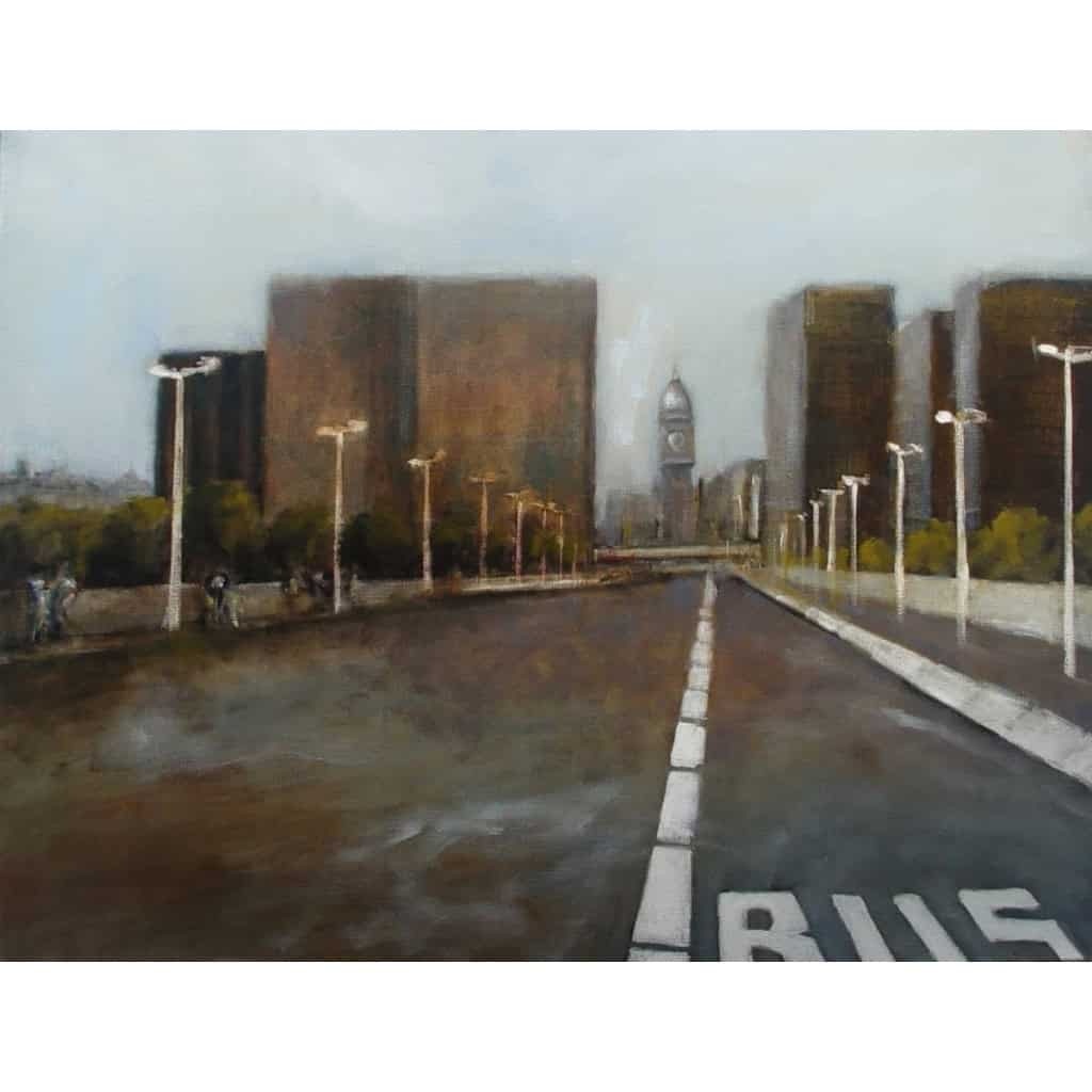 Tableau à l’huile intitulé « Gare de Lyon » de l’artiste peintre Isabelle Delannoy | Biron GARE DE LYON