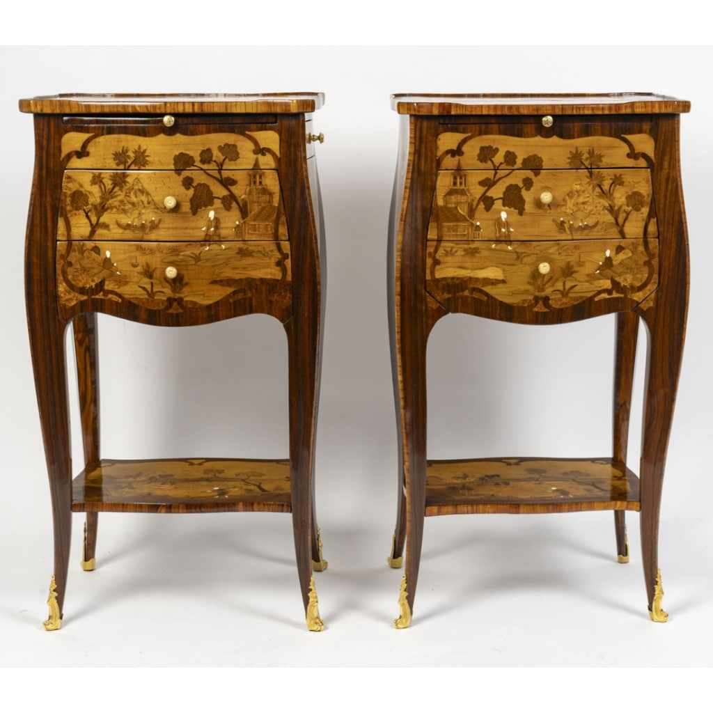 Paire de chevets de style Louis XV. | Biron 