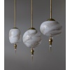Suspensions in Brass with Painted Glass Globes | Biron 