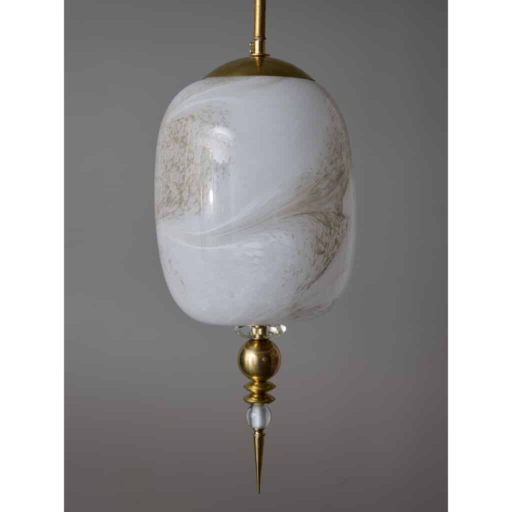 Suspensions in Brass with Painted Glass Globes | Biron 