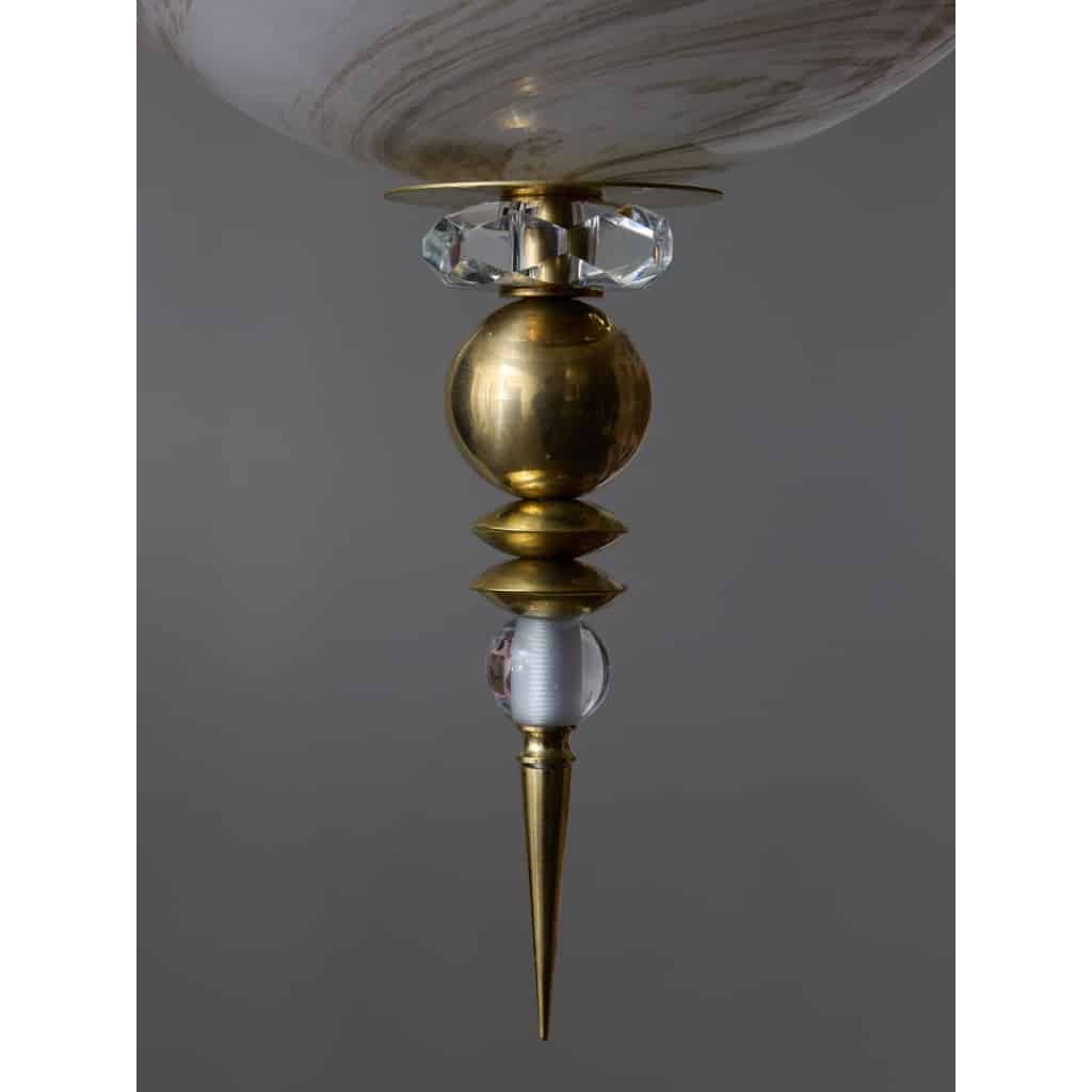 Suspensions in Brass with Painted Glass Globes | Biron 