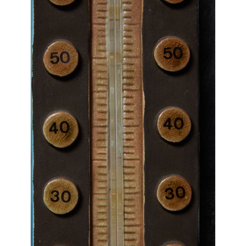 Ceramic Thermometer by Mithé Espelte with Flower Motif | Biron 