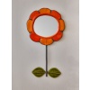 Mithe Espelt Flower Shaped Mirror With Orange Petals | Biron 