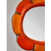 Mithe Espelt Flower Shaped Mirror With Orange Petals | Biron 