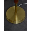 Pair of Scandinavian Wood and Brass Floor Lamps with Lampshades | Biron 