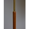Pair of Scandinavian Wood and Brass Floor Lamps with Lampshades | Biron 