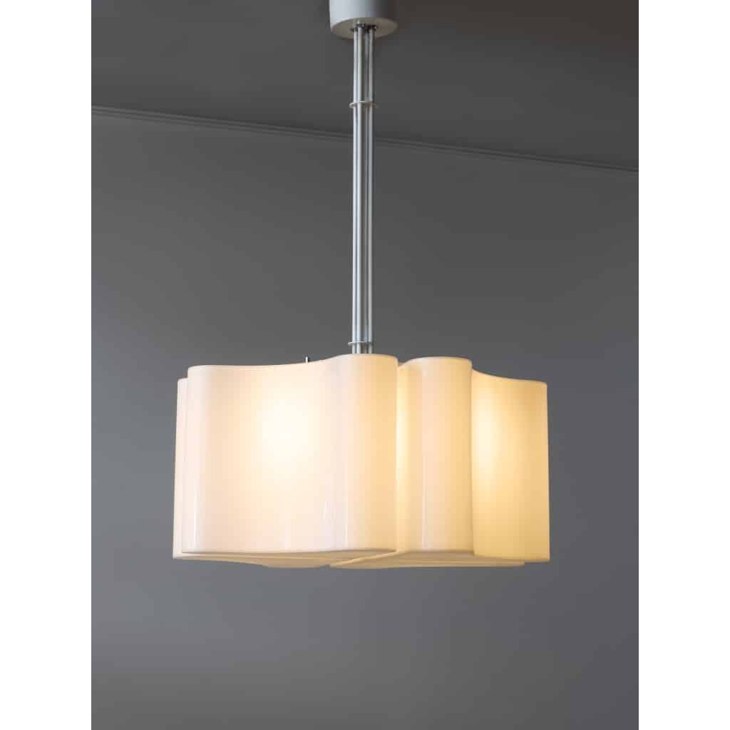 Metal and Plexi Ciondolo Ambasciata Chandelier by Vittorio Introini for Stilnovo | Biron 