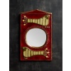 Mithe Espelt Red Ceramic and Birds Decor Mirror | Biron 