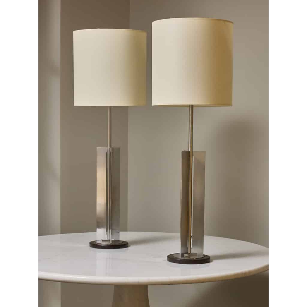 Pair of Steel Vintage Table Lamps | Biron 