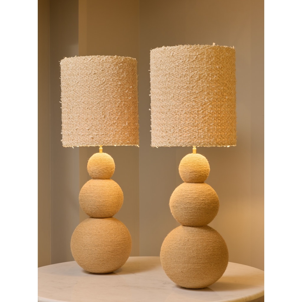 Pair of Table Lamp Wrapped in Rope | Biron 