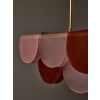 Burgundy, Blush and Powder Pink Murano Glass Long Chandelier | Biron 