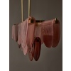 Burgundy, Blush and Powder Pink Murano Glass Long Chandelier | Biron 