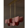 Burgundy, Blush and Powder Pink Murano Glass Long Chandelier | Biron 