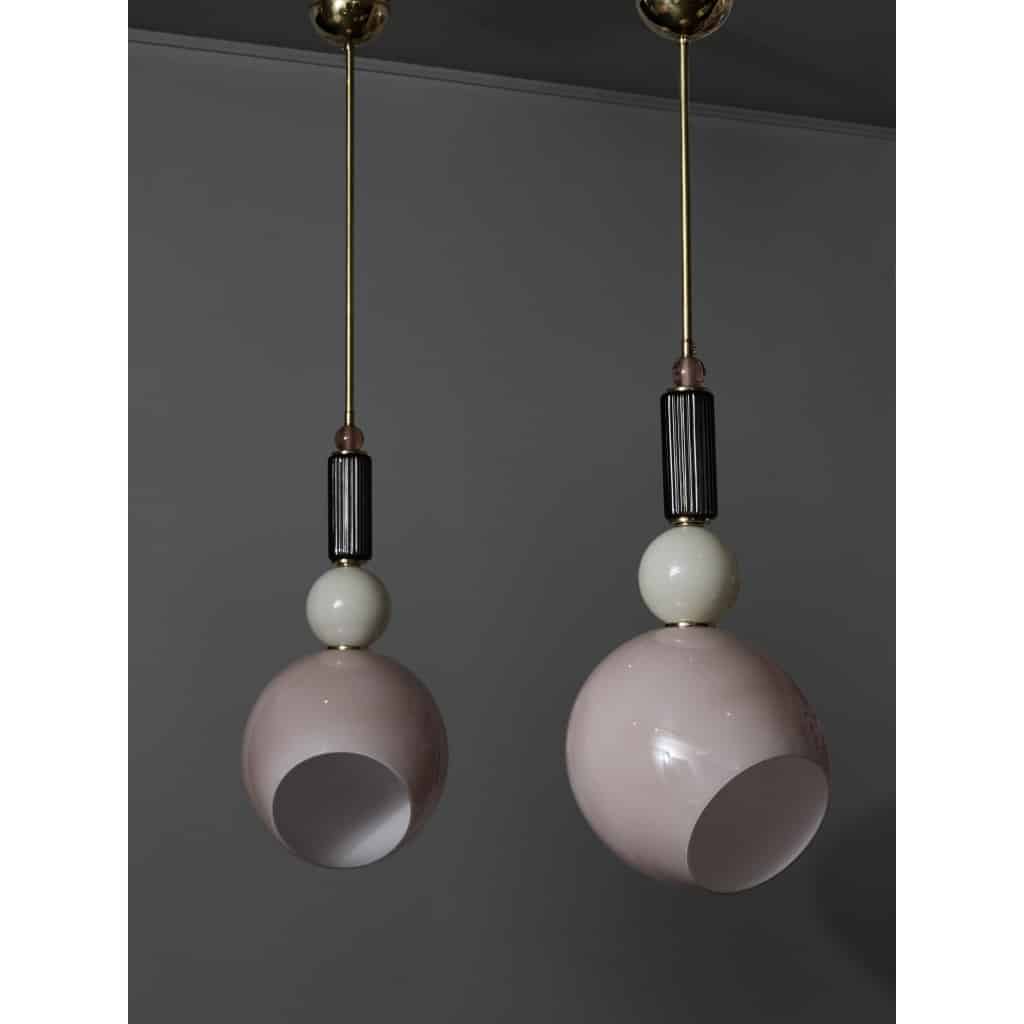 Asymmetrical Globe Murano Glass Pendants | Biron 