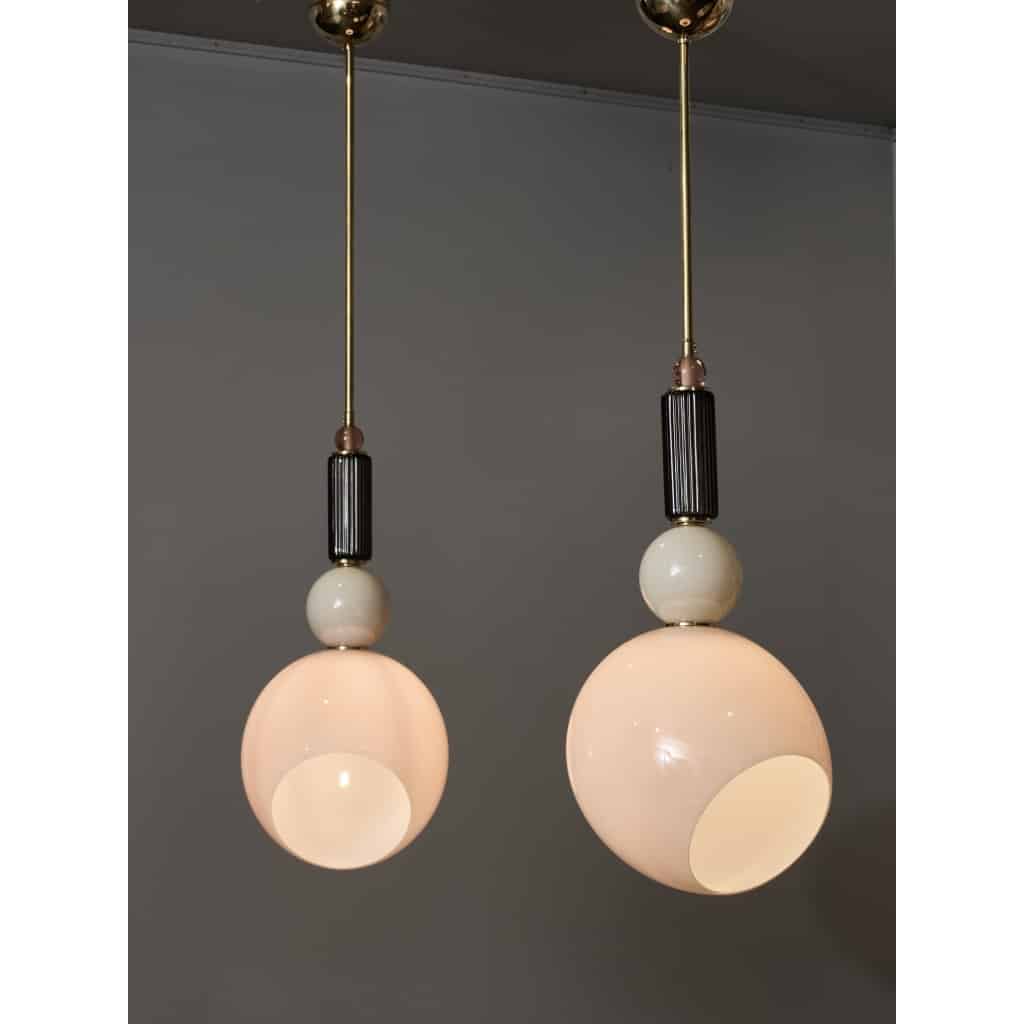 Asymmetrical Globe Murano Glass Pendants | Biron 