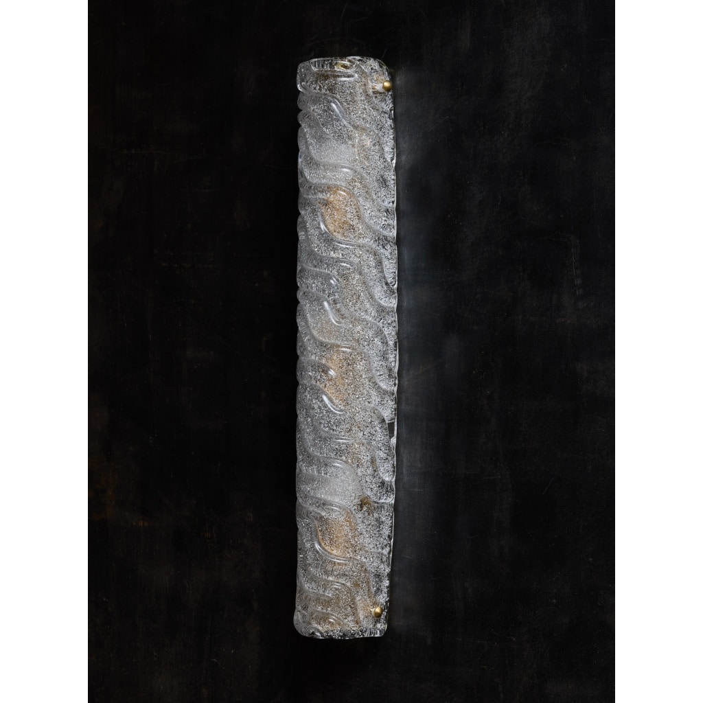 Wave Paterned and Textured Murano Glass Wall Sconces | Biron 
