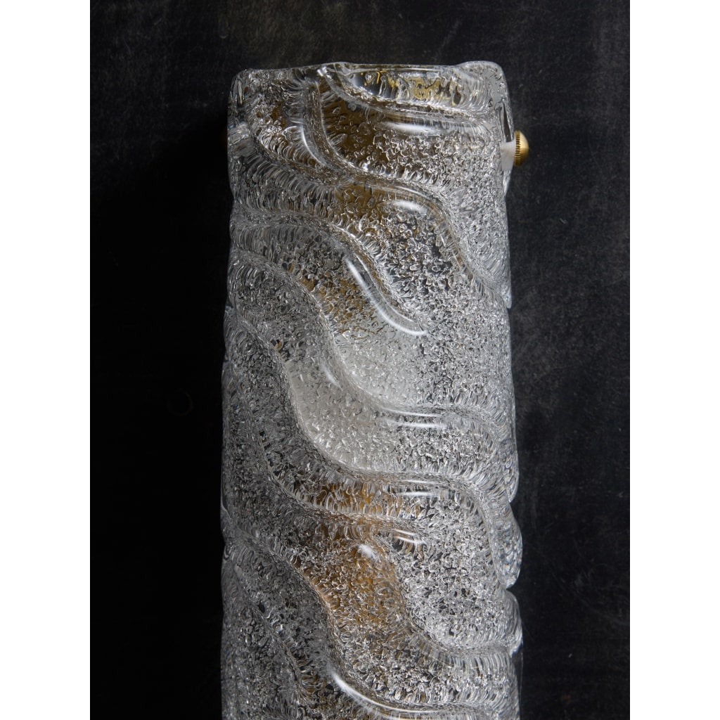 Wave Paterned and Textured Murano Glass Wall Sconces | Biron 