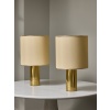 Pair of Brass Cylindrical Lamps | Biron 
