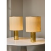 Pair of Brass Cylindrical Lamps | Biron 