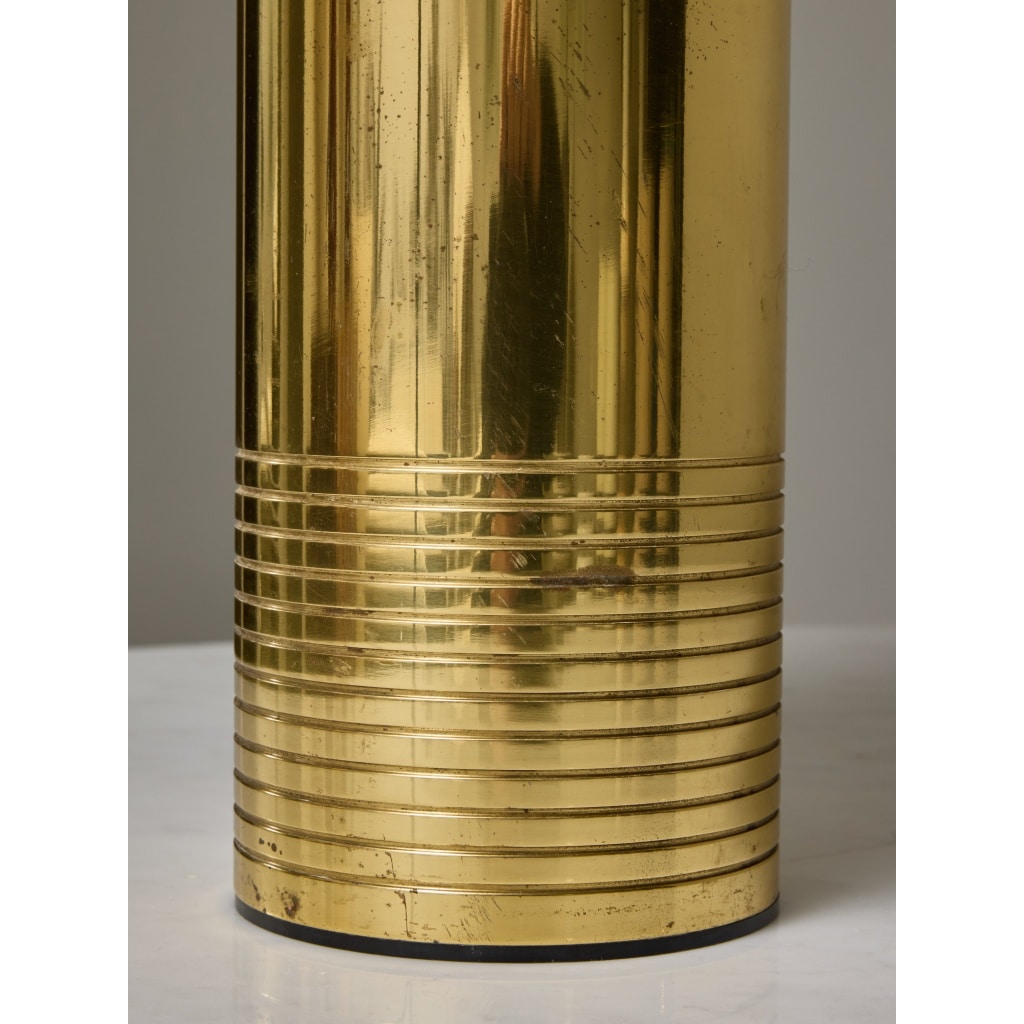 Pair of Brass Cylindrical Lamps | Biron 