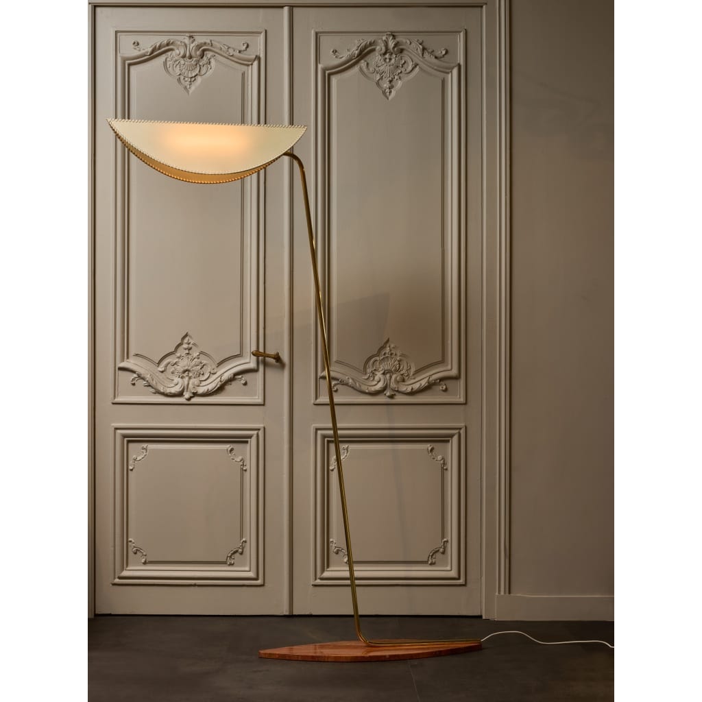 Floor Lamp in Marble, Brass and paper by Diego Mardegan | Biron 