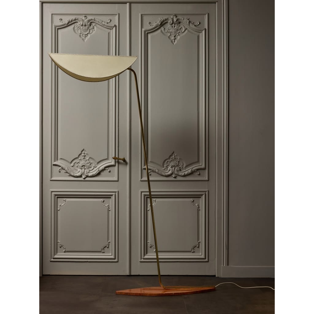Floor Lamp in Marble, Brass and paper by Diego Mardegan | Biron 