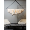 Long Chandelier in Iron and Ceramic by Olivia Cognet | Biron 