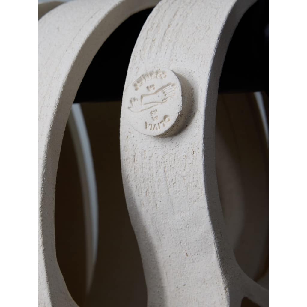 Long Chandelier in Iron and Ceramic by Olivia Cognet | Biron 