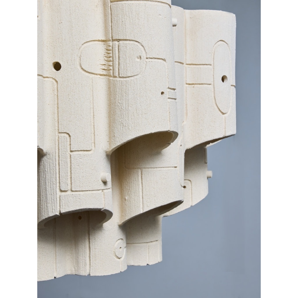 Retrofuture Ceramic Chandelier by Olivia Cognet | Biron 