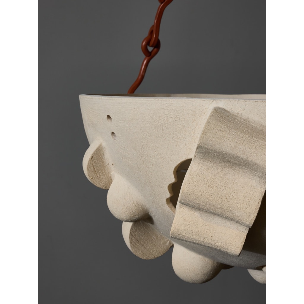 Ceramic Bowl Chandelier with Custom Chain by Olivia Cognet | Biron 