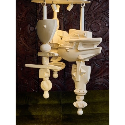 Three Suspended Totems Fixture by Olivia Cognet