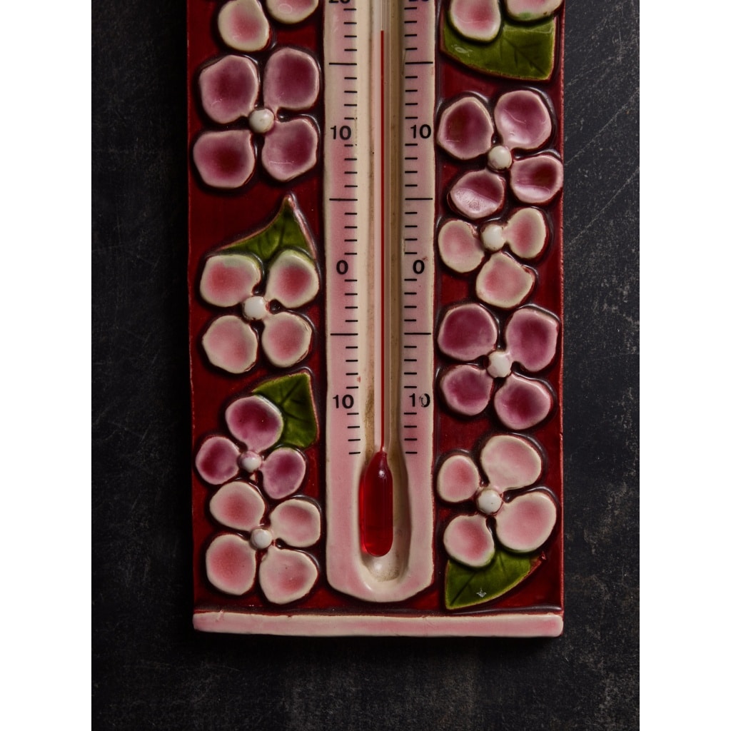 Ceramic Thermometer by Mithé Espelte with Bird Decor | Biron 