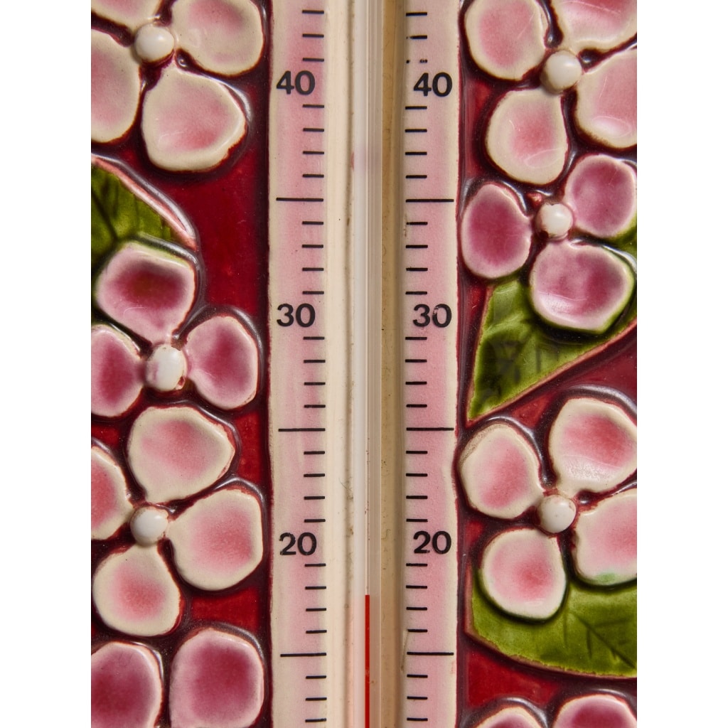 Ceramic Thermometer by Mithé Espelte with Bird Decor | Biron 