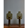 Pair of Hans-Agne Jakobsson Brass and Glass B102 Table Lamps | Biron 