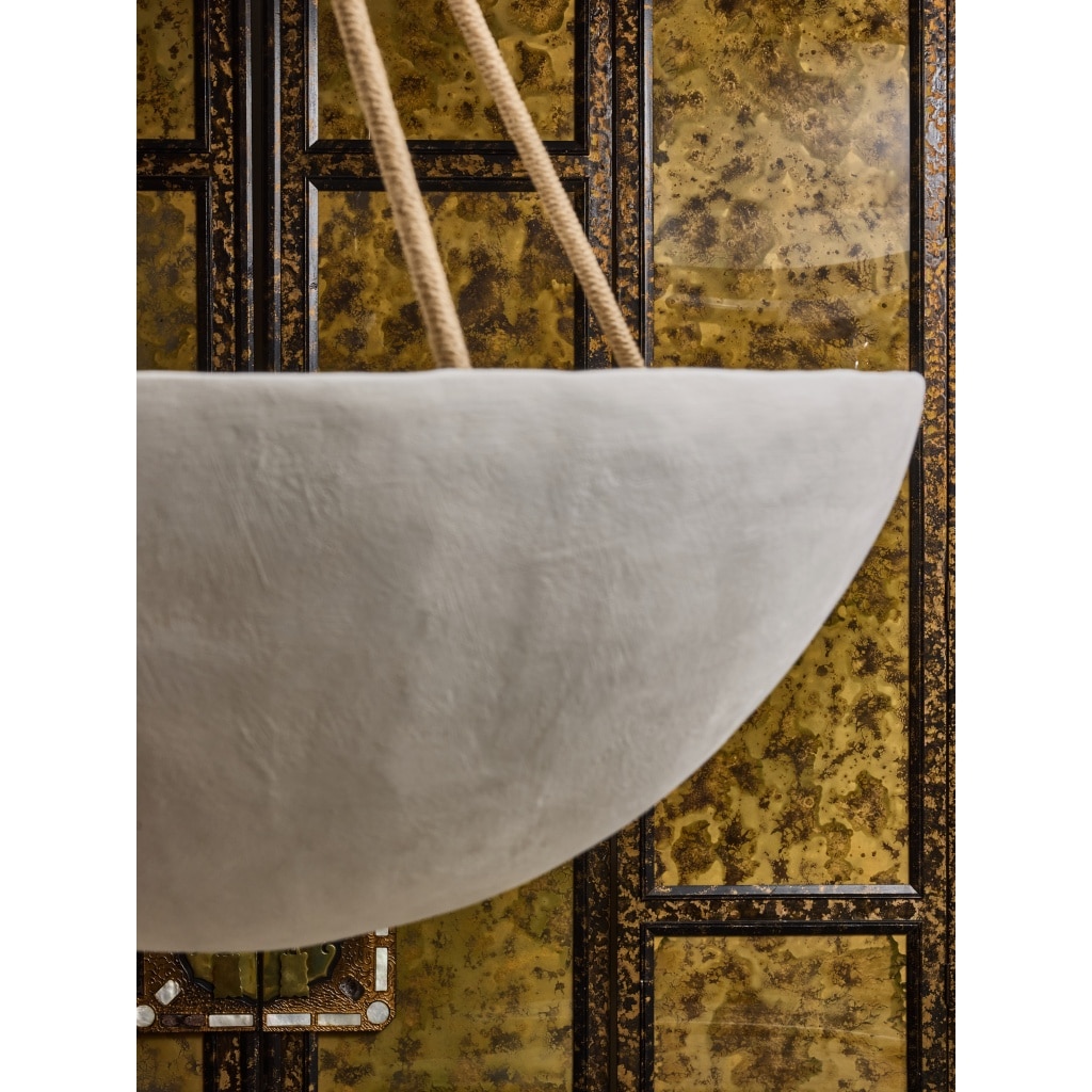 Plaster Bowl Chandelier with Inner Lighting | Biron 