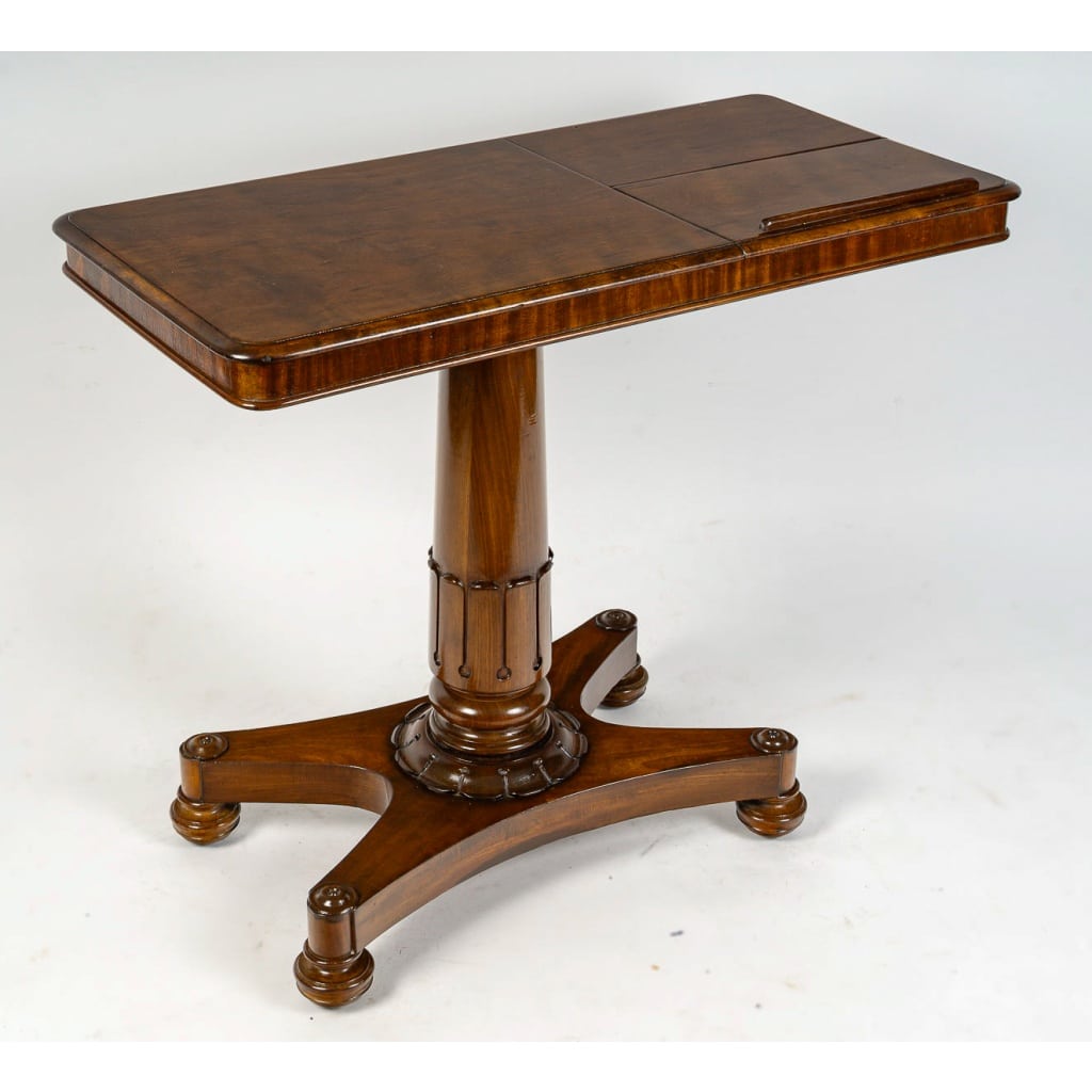 Table d’alité à système en acajou époque Restauration vers 1820-1830 | Biron 