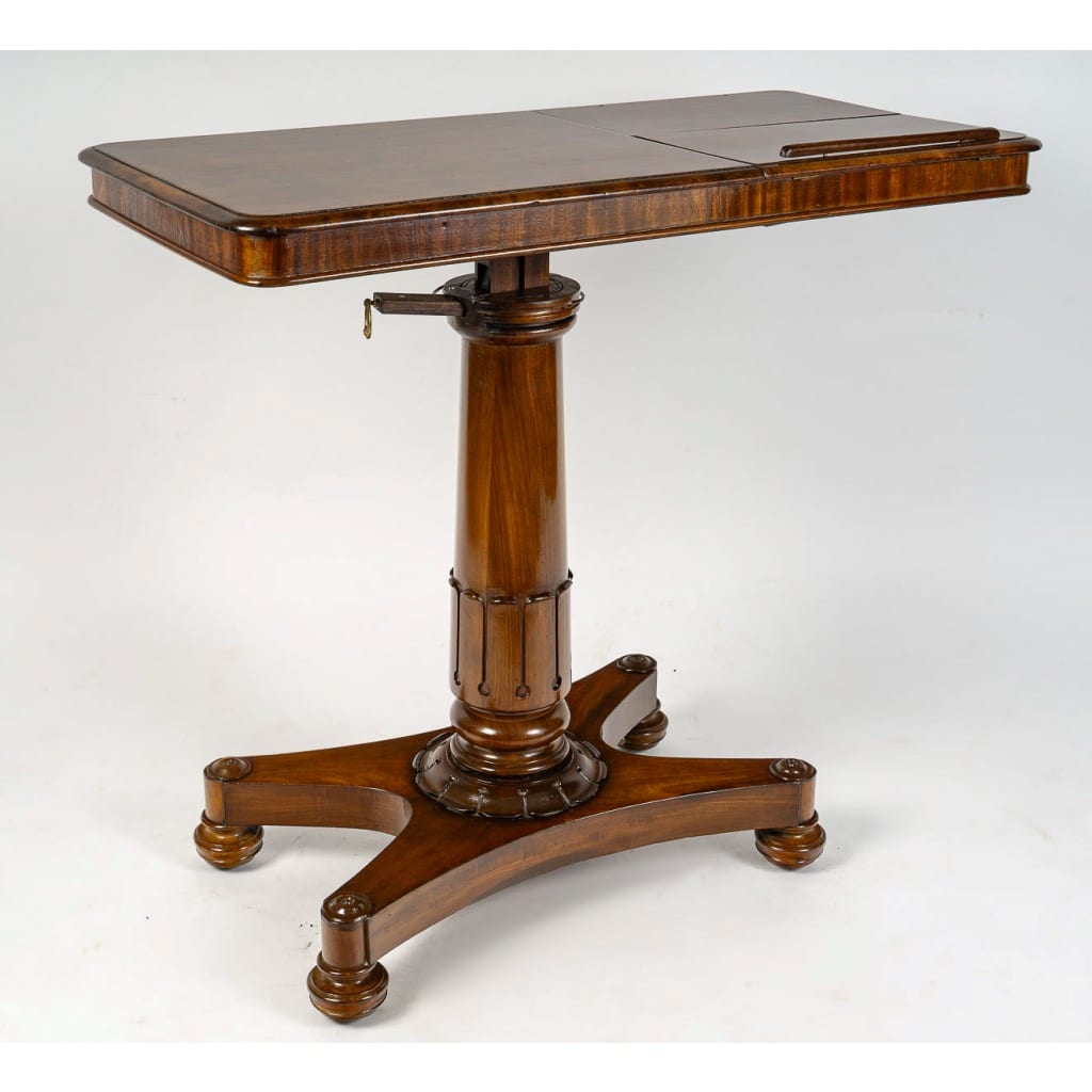 Table d’alité à système en acajou époque Restauration vers 1820-1830 | Biron 