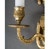 Paire d’appliques à trois bras de lumière en bronze ciselé et doré de style Louis XVI | Biron 