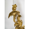 Série de six appliques à trois lumières de style Louis XV en bronze ciselé et doré vers 1880-1890 | Biron 