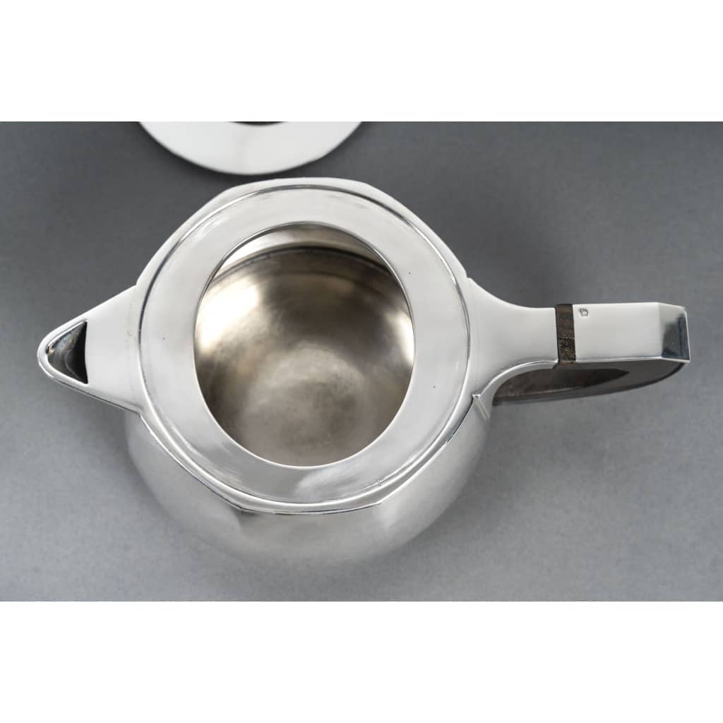 Jean E Puiforcat Service thé café 4 Pièces argent massif Art Déco CIRCA 1930 | Biron 