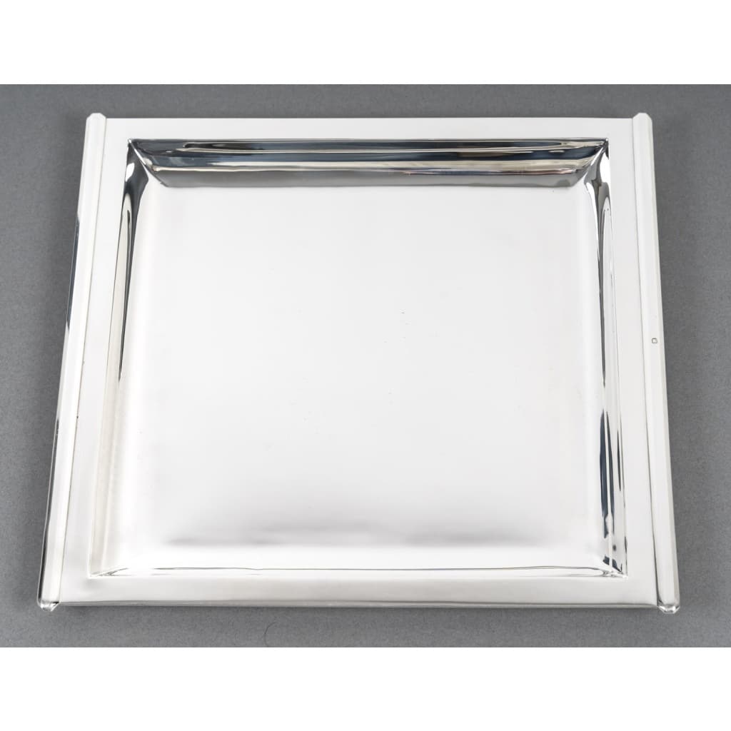 CARDEILHAC – Plat carré en argent massif époque ART DECO | Biron 
