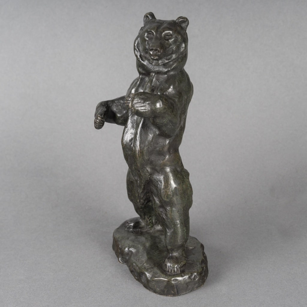 Sculpture – Ours Debout N°2 , Antoine – Louis Barye (1795-1875) – Bronze | Biron 