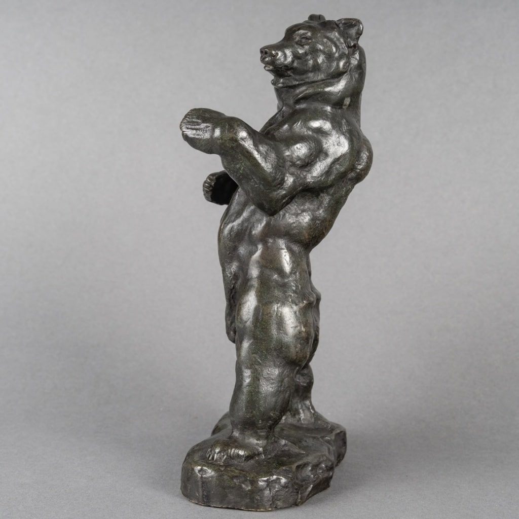 Sculpture – Ours Debout N°2 , Antoine – Louis Barye (1795-1875) – Bronze | Biron 